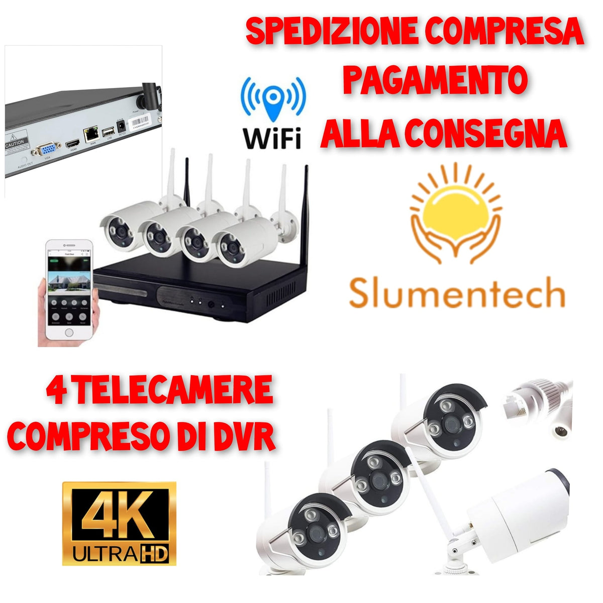 Kit EZVIZ H3K PoE 4K 4 Telecamere Di Sorveglianza UltraHD 4K NVR X5K 2 - Foto 1