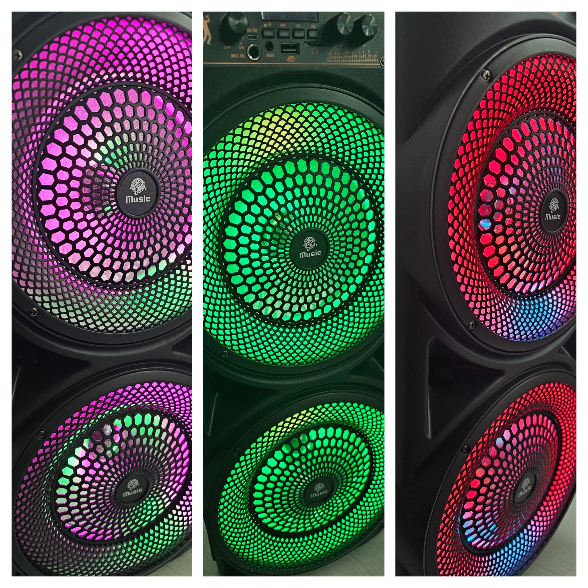 CASSA KARAOKE BLUETOOTH LED MULTICOLOR A TEMPO