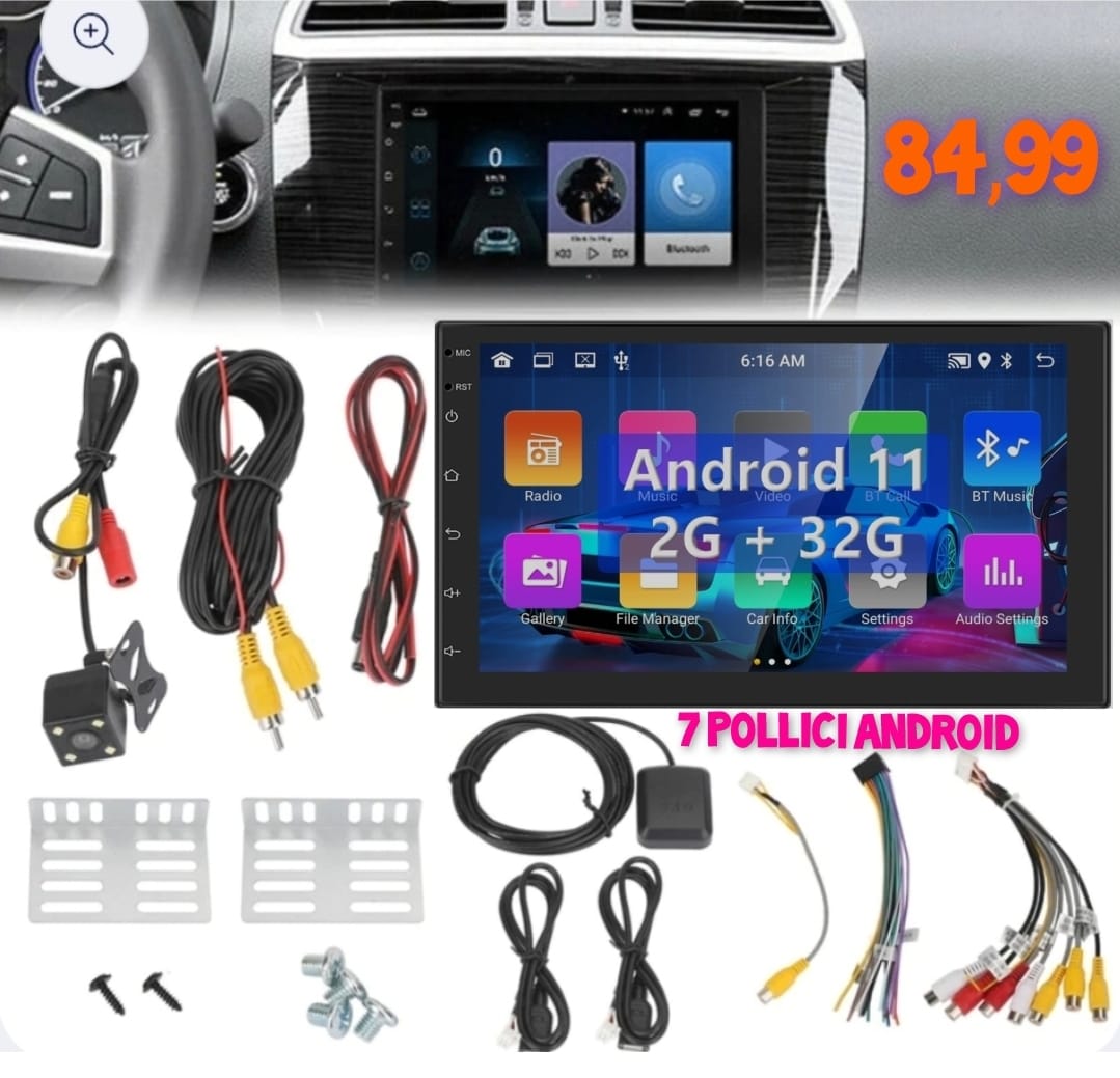 7 "HD  Navigazione GPS- 2 DIN Android 8.1 bluetooth-usb-sd card