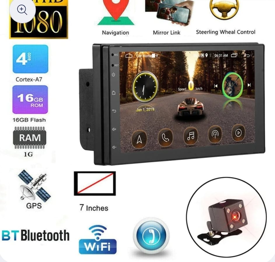 7 "HD  Navigazione GPS- 2 DIN Android 8.1 bluetooth-usb-sd card