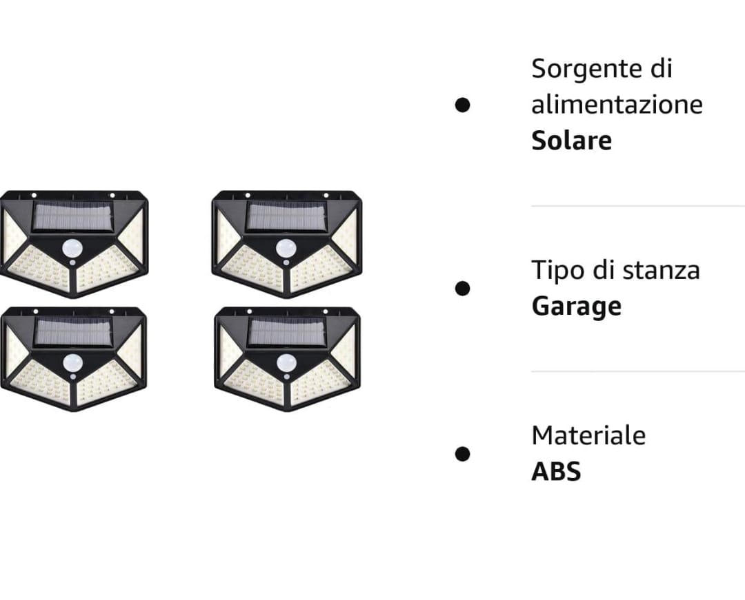 8 FARETTI SOLARI IN SUPER OFFERTA