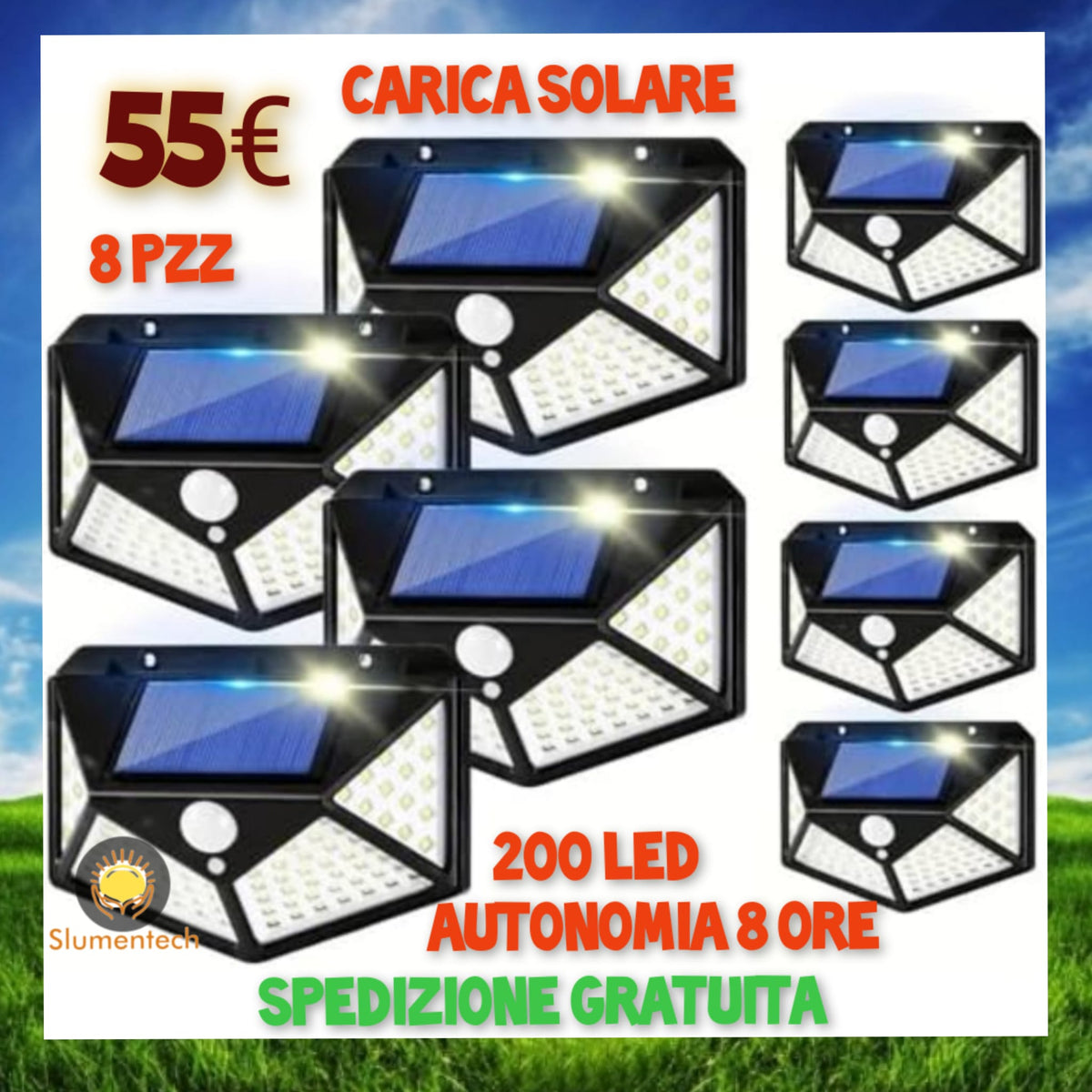 8 FARETTI SOLARI IN SUPER OFFERTA 8 FARETTI SOLARI IN SUPER OFFERTA