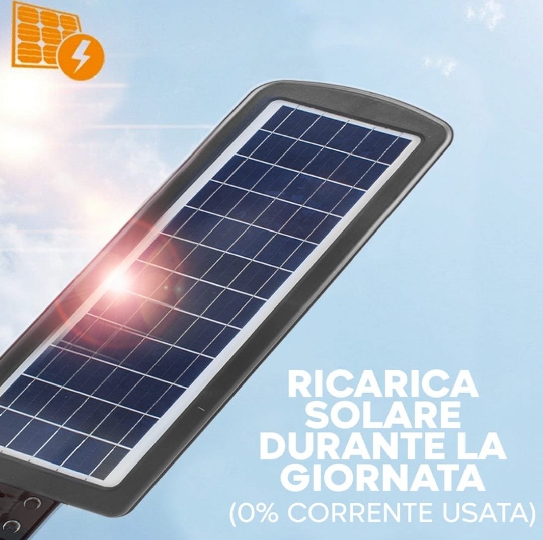 Lampione Stradale Ricarica Solare 250W...modello 2024