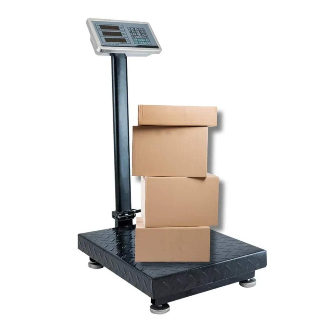 Bilancia Digitale Elettronica, Professionale da 300 Kg con Display Bilancia Industriale Ricaricabile per Utilizzo in Negozi, Abitazioni, Aziende