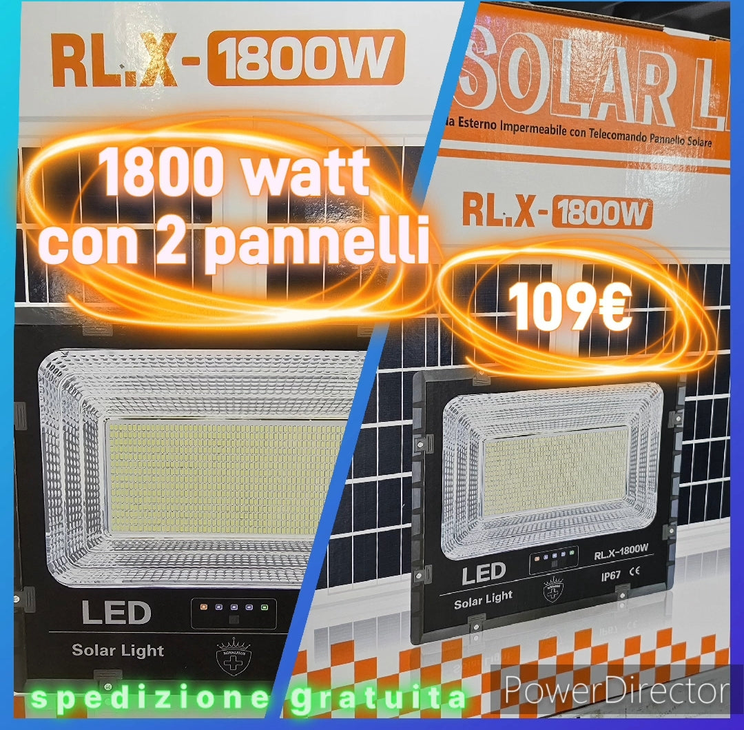 FARO SOLARE 1600 WATT DOPPIO PANNELLO