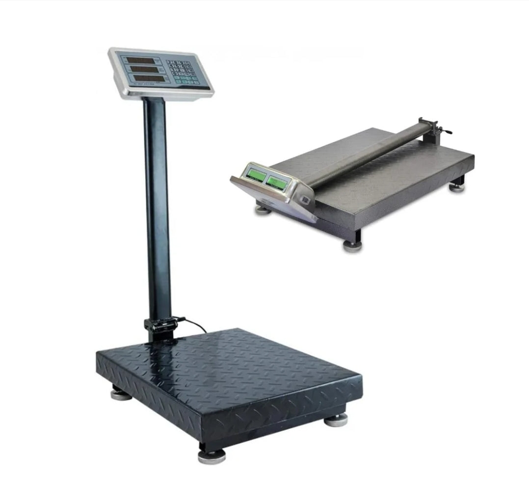 Bilancia Digitale Elettronica, Professionale da 300 Kg con Display Bilancia Industriale Ricaricabile per Utilizzo in Negozi, Abitazioni, Aziende