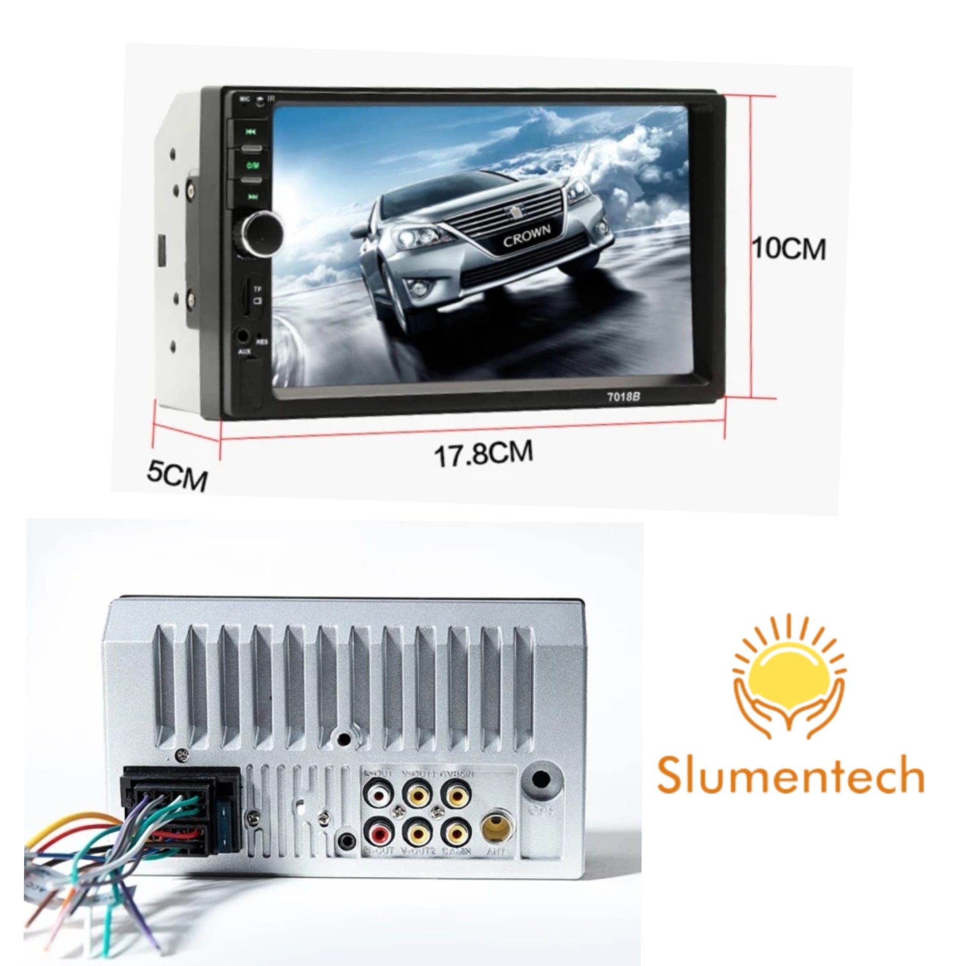 Autoradio da 7 Pollici, Lettore Multimediale Touch Screen Audio con Autoradio da 7 Pollici, Lettore Multimediale Touch Screen Audio con